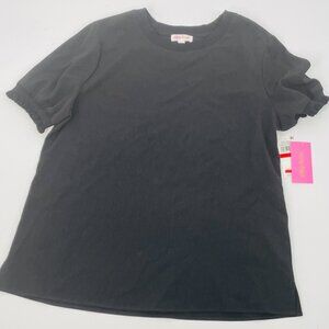 NWT Women's Black Short Sleeved Blouse Size XS